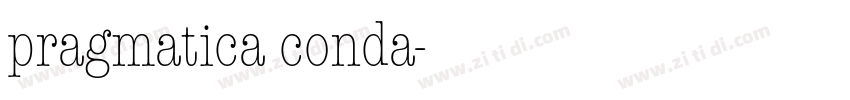 pragmatica conda字体转换